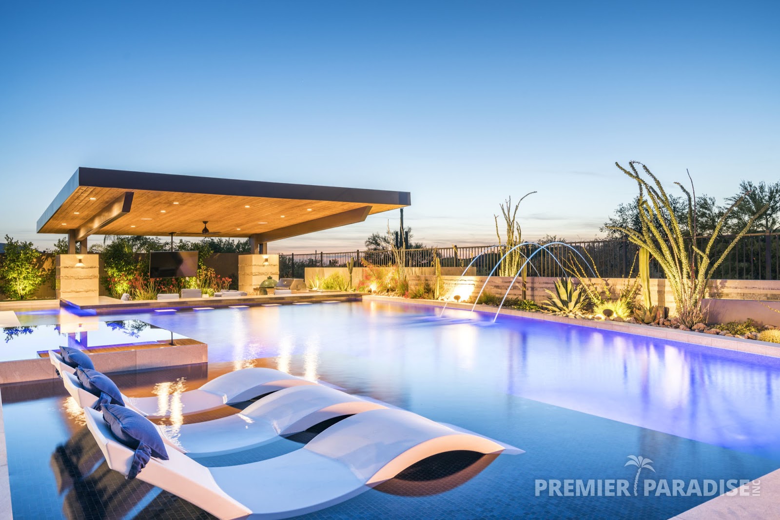 Resort-Style Backyard Pool with Patio — Paradise Valley